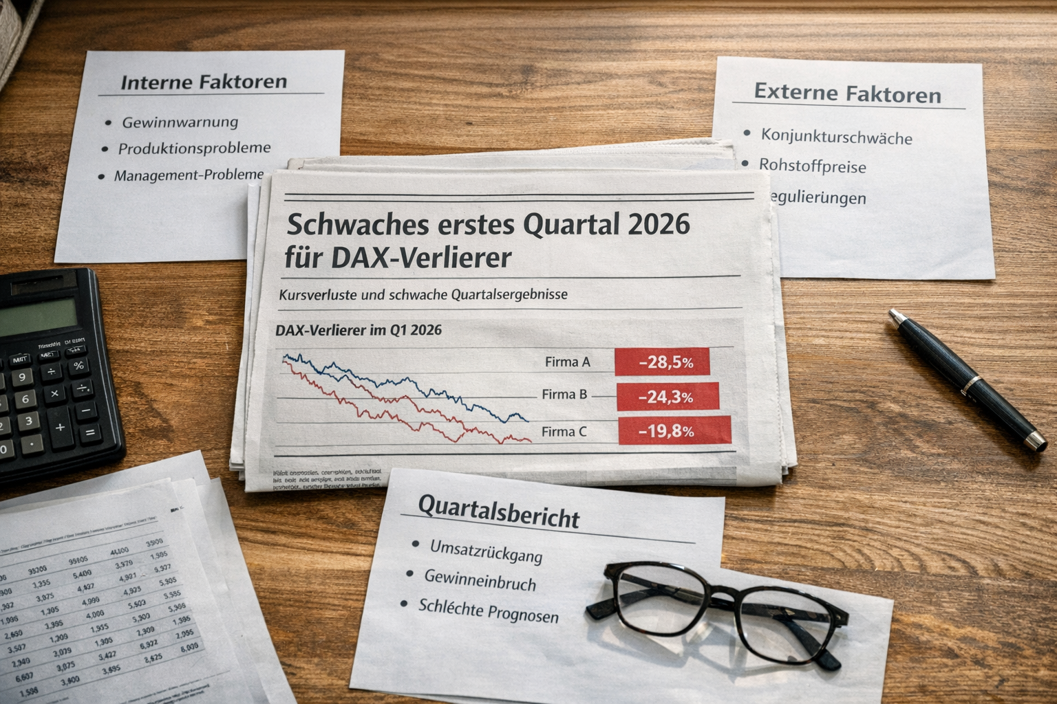Ursachen für die Kursrückgänge